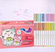 Bút lông màu Fiber Pen Colokit 36/20 màu bút viết Calligraphy Hán Tự viết nét thanh nét đậm brush le