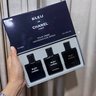 💯 ORI REJECTED_Bleu_De_Chanel Perfume Gift Set 3 in 1 Gift Set For Men Minyak Wangi Laki