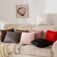 [CASE + INSIDE/43X43CM] Luxurious, High-Quality Fringed Fur Backrest Pillow SBK168