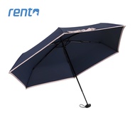 [rento] Sunscreen Color Glue Plain Mini Umbrella-Glass Cyan