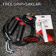 Gas Spontan Variasi 2 Kabel KTC Free Grip + Saklar Kanan Domino Gass Pontan Matic Ktc kytaco Original Thailand + Saklar Gas  Sepontan KTC Motor Nmax Beat Vario 125-150 New Old Nmax 2020 AEROX Vixion Ninja 150 RR-R CBR150R