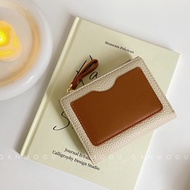 Dompet kecil wanita retro warna撞色简约 short wallet wanita pelajar dompet kad dompet kecil dompet duit 
