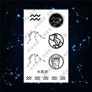 To South Twelve Constellation Totem Tattoos Simple Line Tattoo Stickers Planet Universe Fresh Waterp