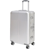 【ALAIN DELON 亞蘭德倫】25吋 絕代風華系列全鋁旅行箱(銀)送1個後背包#年中慶