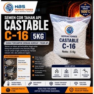 Refractory Cement C-16 5KG – High Temperature Fire Resistant Cement | 1600 Industrial Burning & Furn
