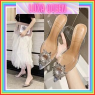 Mika high heels are clear, mixed with sparkling sun stones, sturdy to wear in sizes 9cm, 7cm, 5cm, 1