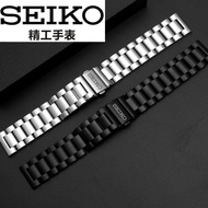 2024 High quality✓❀ 蔡-电子1 Seiko No. 5 watch with steel band mechanical watch for men and women original solid stainless steel double-press folding buckle watch chain