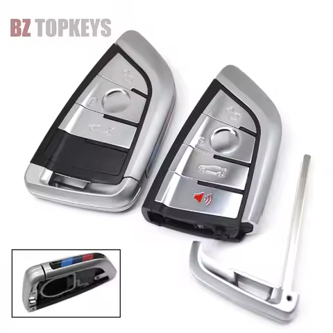 Keyless-go car key DIY shell blank for BMW X5 F15 1 2 5 7 Series X1 X6 F16 F48 F39 Key CAS4 F System