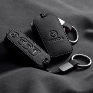 Mazda Leather Key Case cover for mazda Axela Atenza CX5 CX3 CX30 CX7 CX9 Mazda 2 3 6 Key Case with KeyChain accessories