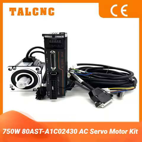 750W 80AST-A1C02430 AC Servo Motor Kit 4.8A 2.39N.m & T3D 20A Driver For CNC Engrave & 3M Encoder Ca