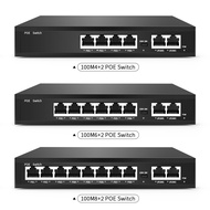 6 /8 /10ports 10/100M 4/6/8 +2 POE Switch ports poe 802.3at/af 48v (65w-72w) with 2 port uplink for 