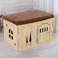 Pet house wooden dog house medium sized small dog house dog house cat Teddy dog house indoor outdoor summer