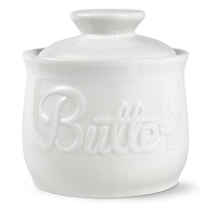 For Spreadable Butter Storage Keeper Butter Crock with Improved Lid Porcelain French Butter Dish Kee