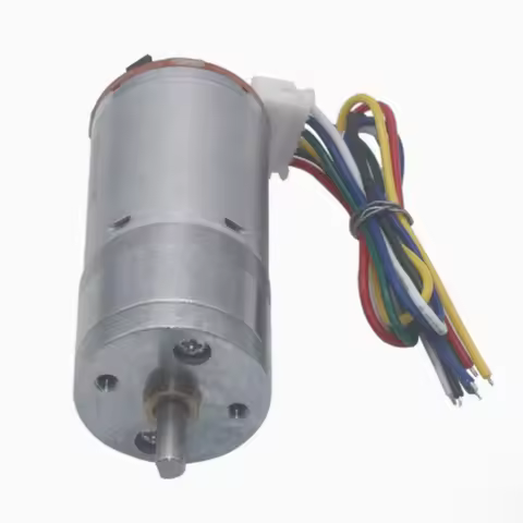 JGA25-370 6V 12V 24V DC deceleration motor with encoder speed measuring code disc strong moment