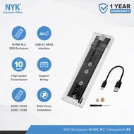 NYK Case SSD M2 NVME External transparant S1