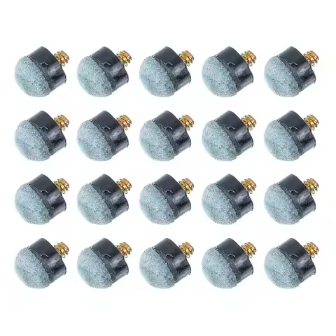 50Pcs High Density Billiard Cue Tips for Pool Cues Screw on Replacement Tips Tournament Grade Cue He