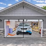 Mindsoft Garage Insulated Door Curtain Transparent Magnetic Screen Windproof Garage Door Cover Panel