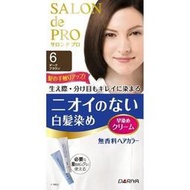 "瞎買市集"~日本 DARIYA Salon de Pro 塔莉雅 沙龍級 白髮染 染髮劑 無味型 6 號 (暗褐色)