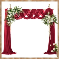 [K U Y G] For Wedding Arch Drapery Fabric 29.5 Inch X 26.25 Feet Wine Red Drape for Wedding Ceremony