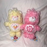 全新 23 cm 日本正版 Care Bears 中size 櫻花 鑽石 Rose Bore Love a Lot Bear diamond Sakura 玫瑰 絨毛 捲毛 毛絨 閃亮 毛公仔 SK 