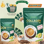 [FDA APPROVED] FITGUM 20X Collagen Chia Coffee Original Robusta Drink