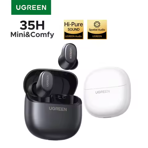 UGREEN Dots Wireless Earbuds Bluetooth 6.0 in Ear Buds Light Weight Headphones,Deep Bass Sound, 35H 