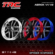 TRC CNC XPYDER 10 SPOKES MAG WHEELS (2.5F x 3.5R x 14) for AEROX v1/v2 7704