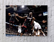 Standard NBA Lebron James Dwyane Wade 20''x16'' Unframed Poster Print (A)