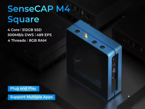 SenseCAP M4 Square – FluxNode, Helium Hotspot, MystNodes, Plug and Play Edge Computing Solution for 