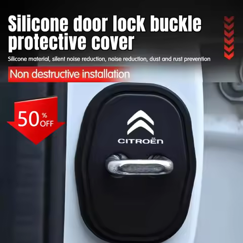 2/4Pcs Car Door Lock Cover Silicone Protection Accessories For Citroen C1 C2 C3 Vts Grand C4 Picasso