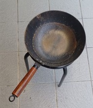 木柄平底鐵鑊 30cm 煎pan