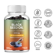 Airboy Black Cumin Seed Oil 1000 mg, 100% Pure Cold Pressed, Contains 2% Thymicone, Dietary Suppleme