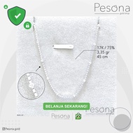 Kalung Emas Putih Jedar X Italy 45Cm | 7K | 3,35 Gram