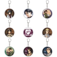 55MM Anime Attack on Titan Keychain Erwin Smith / Rivaille Ackerman / Jean Kirstein Acrylic Key Chai