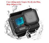 Case chống nước cho Gopro 11  Gopro 10 Gopro 9 Gopro 8 Gopro 7 Gopro 6 Gopro 5 độ sâu 50m thép chống