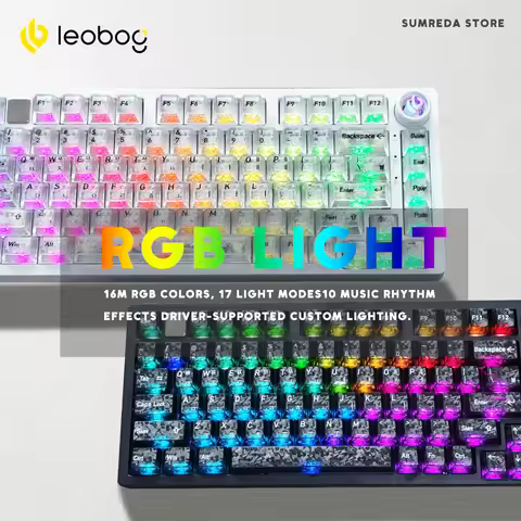 SUMREDA Hi75C Pro LEOBOG Hi75C Aluminum Wireless Keyboard Korean Gaming Mechanical 75% Carbon fiber 