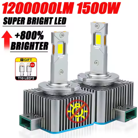 D1S D3S LED Canbus Headlight Bulb 6000K D2S D4S D8S D2R D4R Lights for Car 1200000LM 1:1 Xenon Plug&