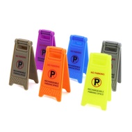 RC Simulated Roadblock Traffic NO PARKING Warning Signs Decoration For 1/18 1/24 RC Car Trx4m Scx24 