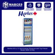 Markes 8.8 cu. ft. Semi-Inverter Showcase with Top Freezer MSRF-251BLJ