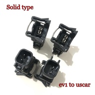 Free shipping 4pcs Solid type ev1 to uscar adaptor ev1 to ev6 ev14 for bosch fuel injector connector