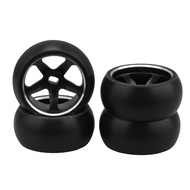 4PCS 25x11MM RC 5 Spoke Wheel Drift Tyre Black Wheel Rims Replacement for WL 1/28 K969 K989 P929 RC 