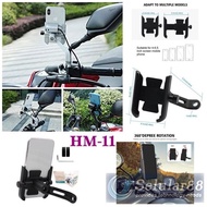 HM-11 Motorcycle Rearview Mirror Holder 360 Degree Universal Phone Handphone Map GPS