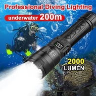 LED Flashlight With USB 18650 Rechargeable Battery Waterproof Outdoor Camping Self Defense Flashligh