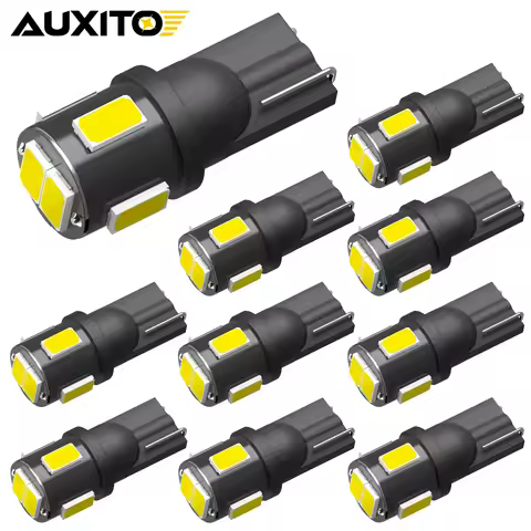 AUXITO 10pcs T10 W5W LED Bulb 194 168 LED Lamp Car Interior light for Ford Focus BMW E93 E90 E60 E87