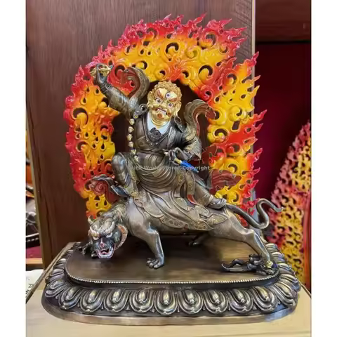 Buddhism Item Guru Dragpo Angry Padmasambhava Guru Rinpoche Riding tiger expel demon professional Bu