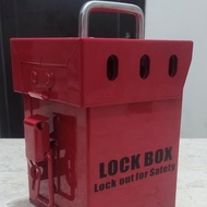 Small Red Group Lockout Box - 7 Locks