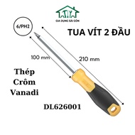 Tua Vít Đa Năng 2 Đầu Deli - Đầu Vít Từ Tính PH1 và 5.0 - Chất Liệu Thép CR-V Siêu Bền Chống Mòn Gỉ