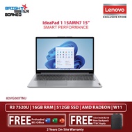 LENOVO IdeaPad 1 15AMN7 82VG00XTMJ Laptop - 15"/R5-7520U/16GB/512GB SSD/Windows 11 Home