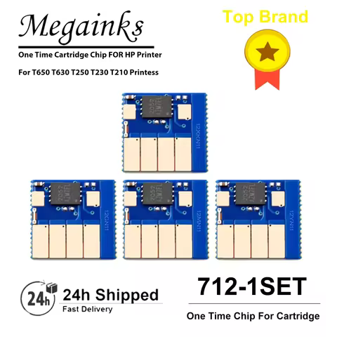 For HP 712 712XL Chip For HP Designjet T230 T210 T250 T650 T630 Printer One Time Chip