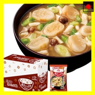 Ajinomoto Miso soup with lots of ingredients Mushroom and wheat gluten 8 servings box Freeze-dried I